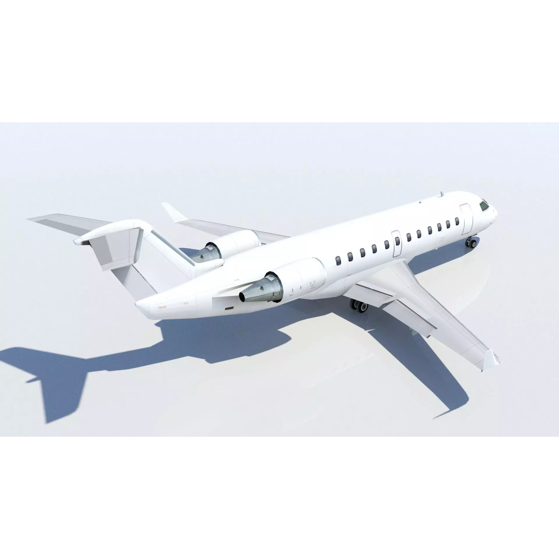 CRJ-200 Regional Jet - Low-Poly Static 3D Model - View 6
