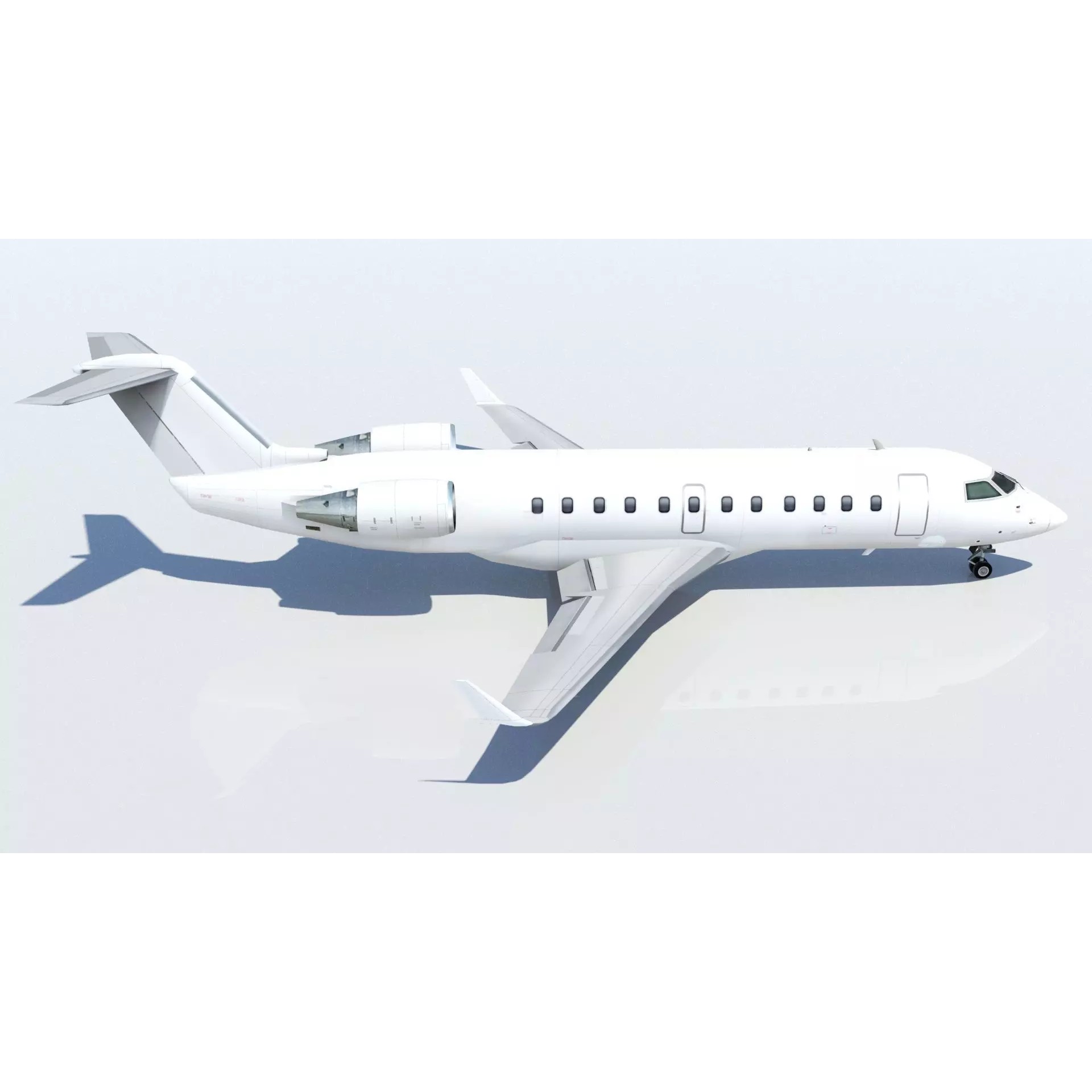 CRJ-200 Regional Jet - Low-Poly Static 3D Model - View 7
