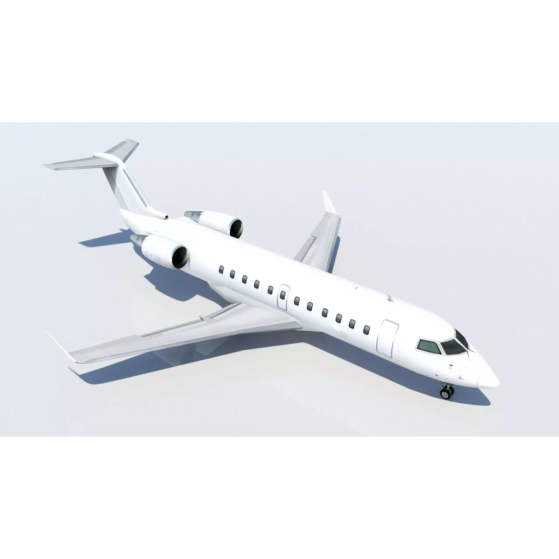 CRJ-200 Regional Jet - Low-Poly Static 3D Model - View 8