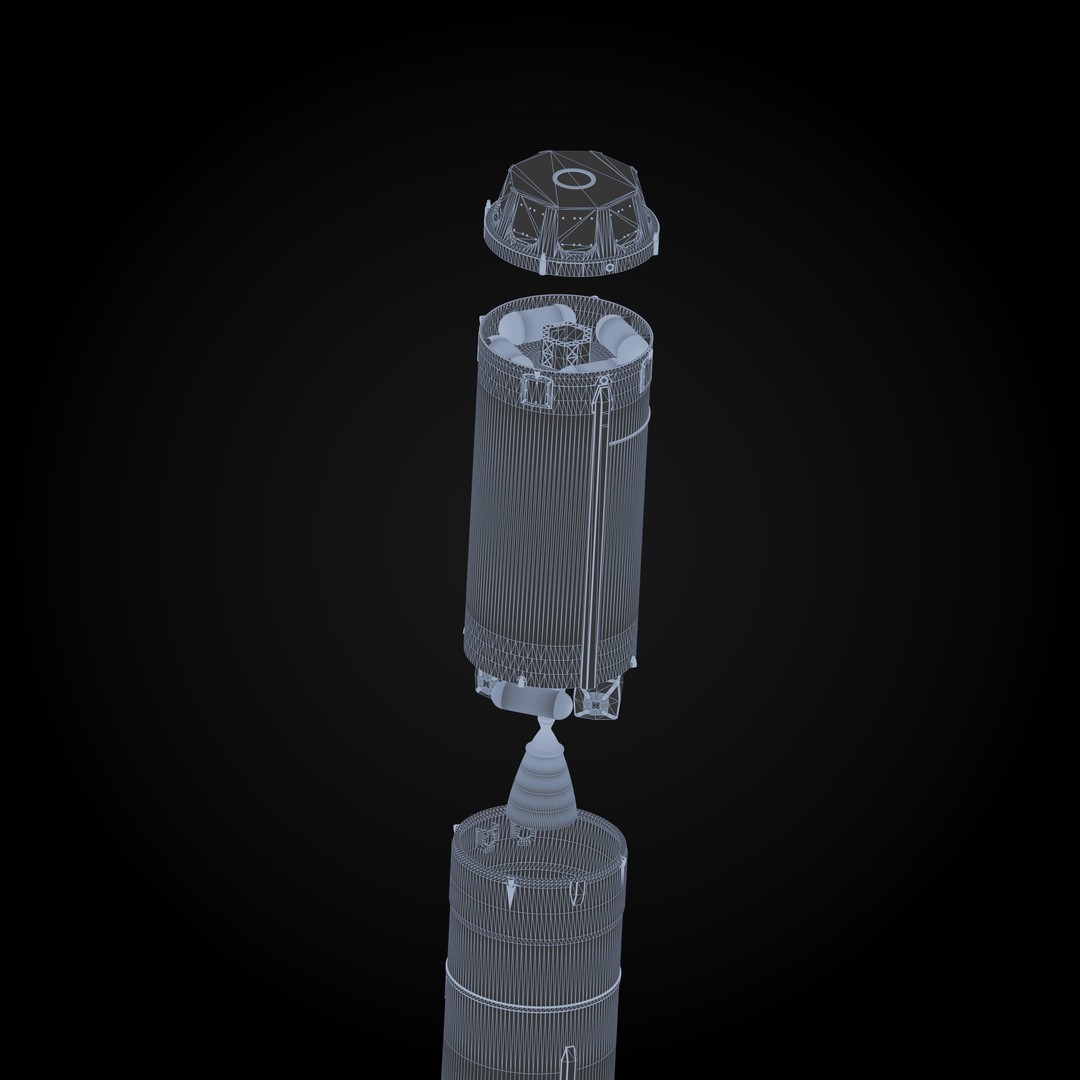 Rocket Lab Electron 3D Model – High Poly Spacecraft, Blender & FBX - View 24