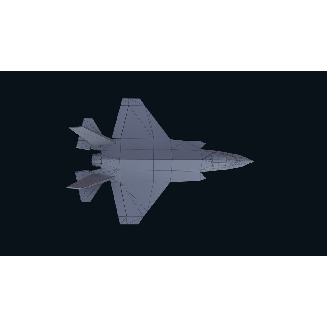 F-35 Lightning II 3D Model – Low Poly Game-Ready Aircraft, FBX