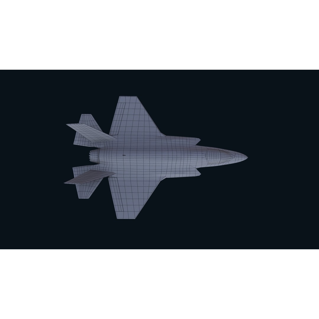 F-35 Lightning II 3D Model – Low Poly Game-Ready Aircraft, FBX - View 12