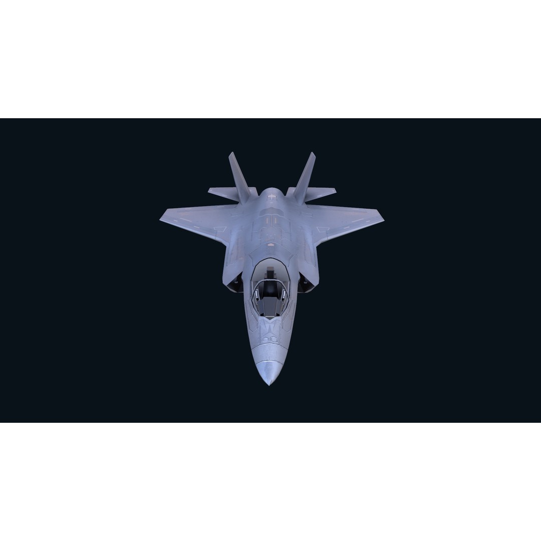 F-35 Lightning II 3D Model – Low Poly Game-Ready Aircraft, FBX - View 14