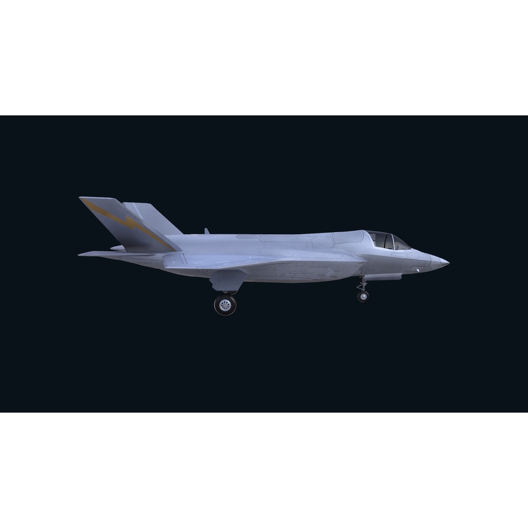 F-35 Lightning II 3D Model – Low Poly Game-Ready Aircraft, FBX - View 15
