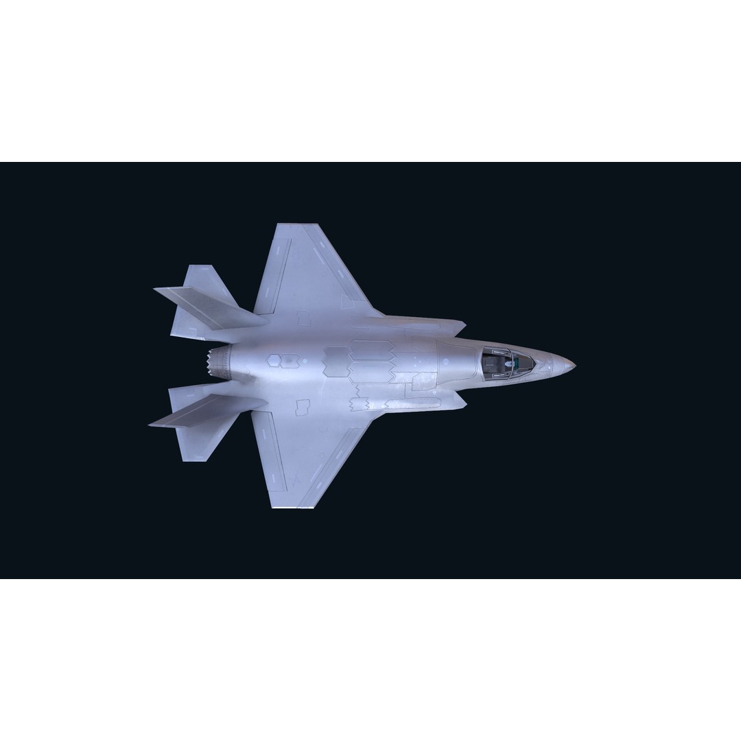 F-35 Lightning II 3D Model – Low Poly Game-Ready Aircraft, FBX - View 17