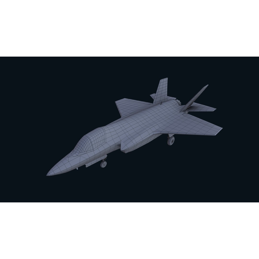 F-35 Lightning II 3D Model – Low Poly Game-Ready Aircraft, FBX - View 18