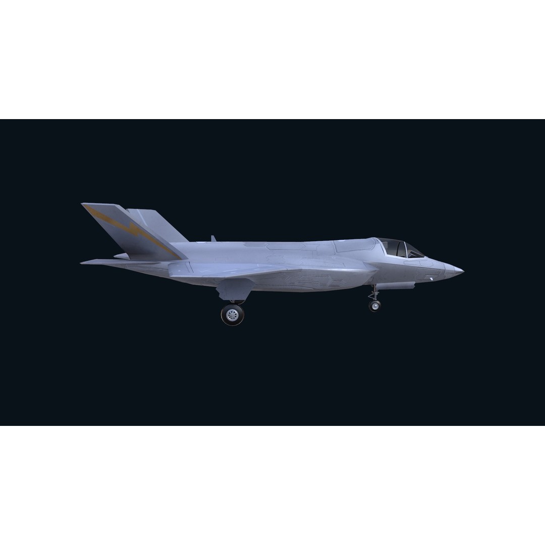 F-35 Lightning II 3D Model – Low Poly Game-Ready Aircraft, FBX - View 25