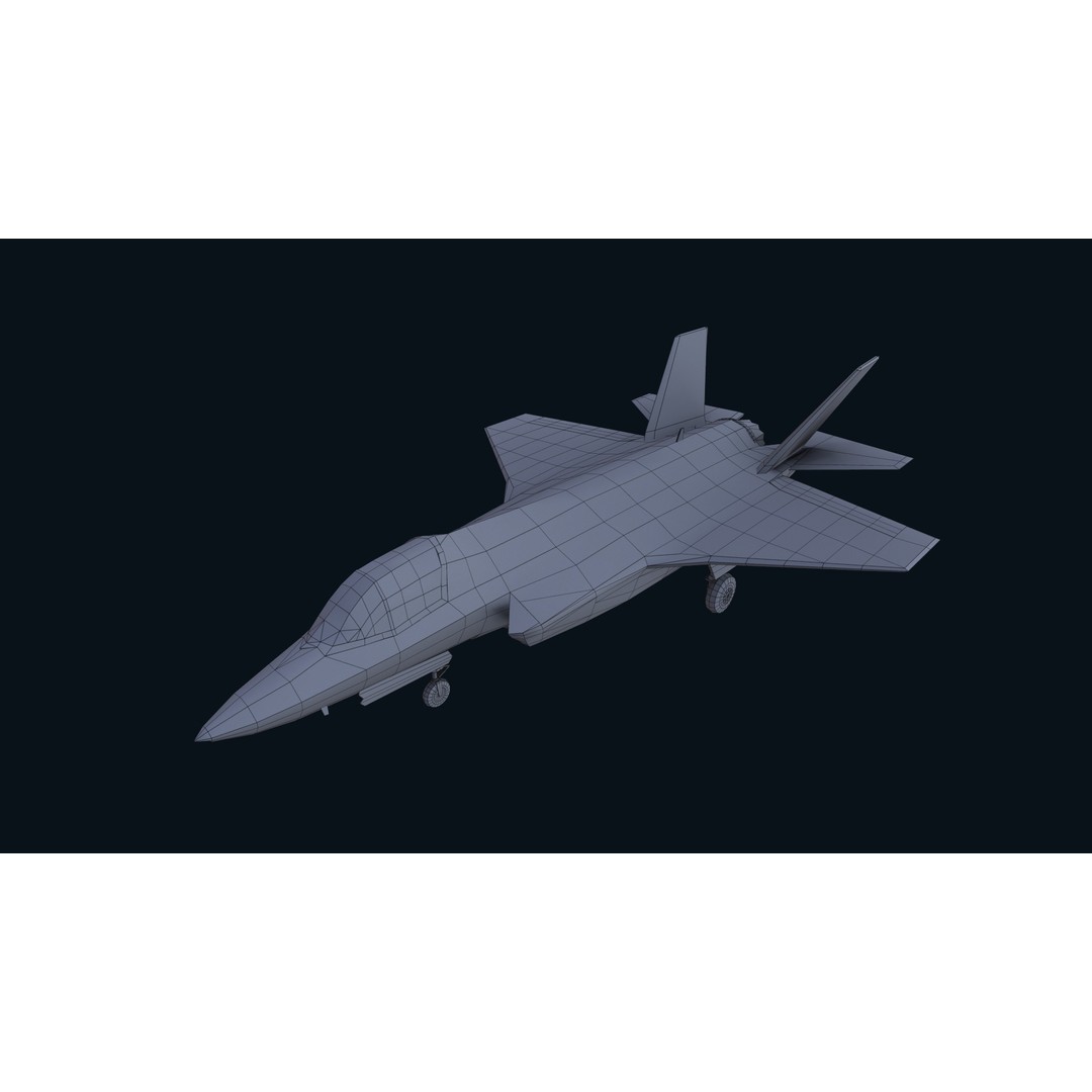 F-35 Lightning II 3D Model – Low Poly Game-Ready Aircraft, FBX - View 28