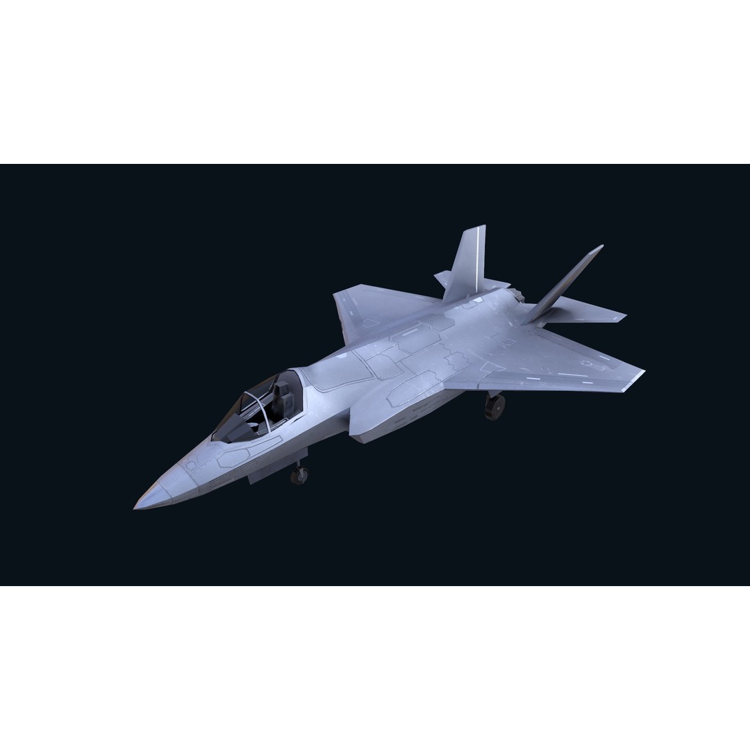 F-35 Lightning II 3D Model – Low Poly Game-Ready Aircraft, FBX - View 33
