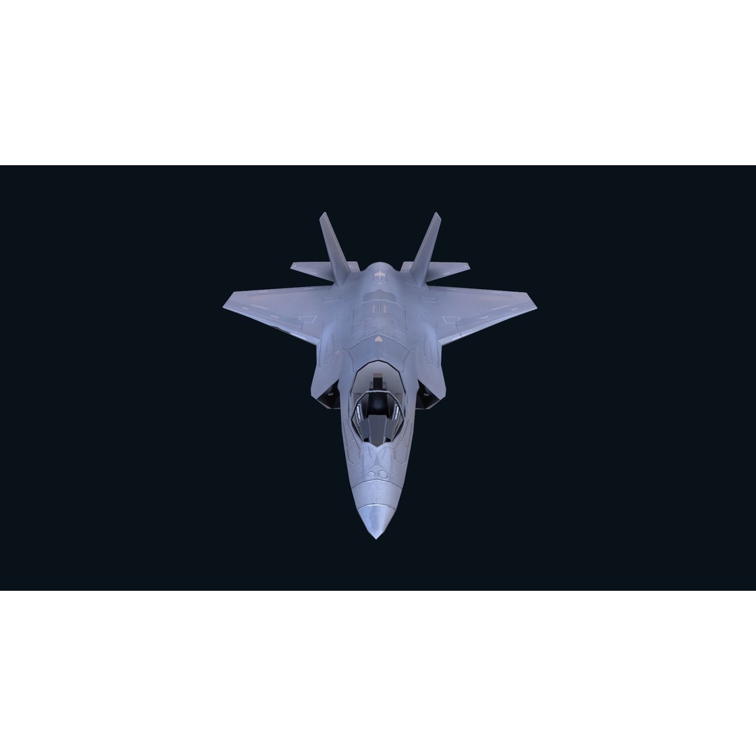 F-35 Lightning II 3D Model – Low Poly Game-Ready Aircraft, FBX - View 34