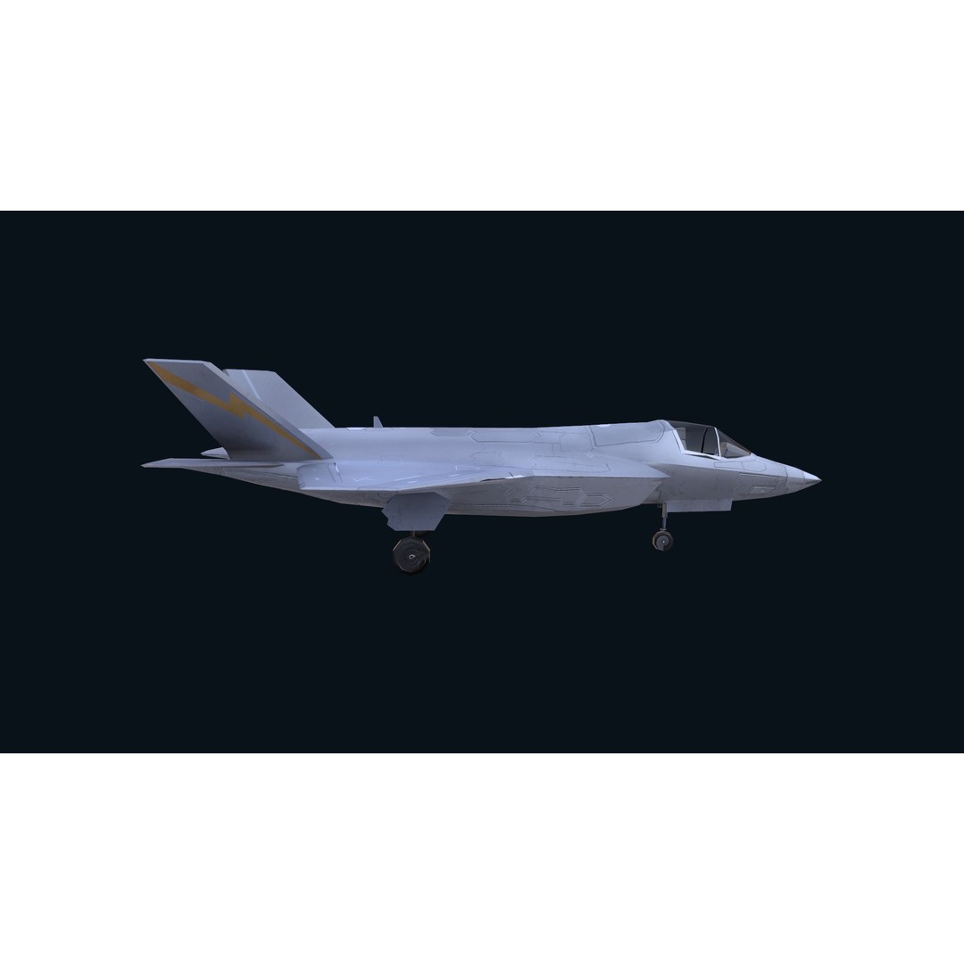 F-35 Lightning II 3D Model – Low Poly Game-Ready Aircraft, FBX - View 35