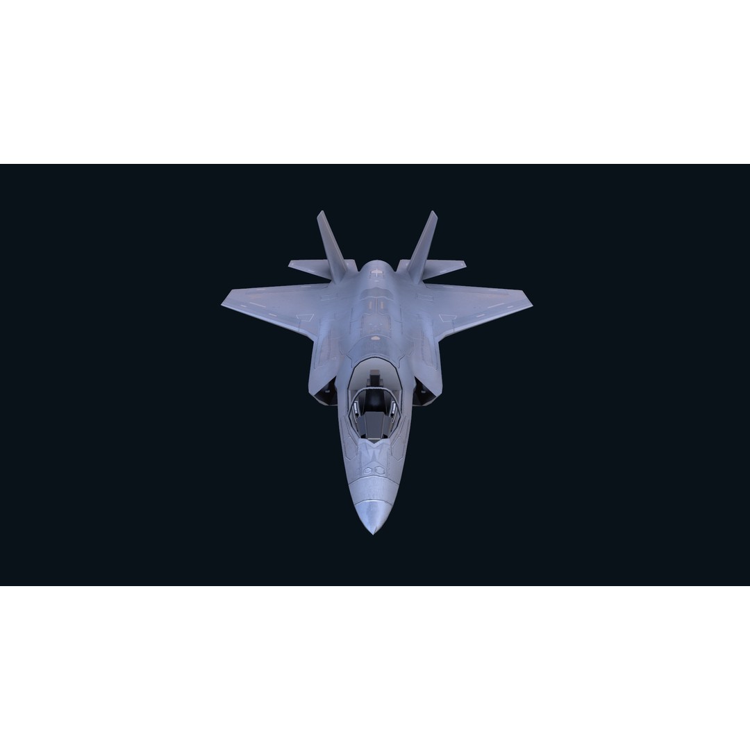 F-35 Lightning II 3D Model – Low Poly Game-Ready Aircraft, FBX - View 4