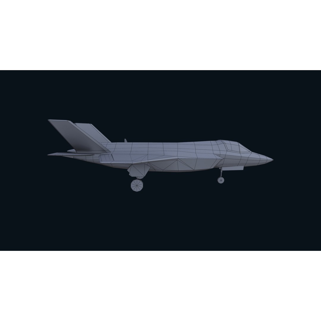 F-35 Lightning II 3D Model – Low Poly Game-Ready Aircraft, FBX - View 40