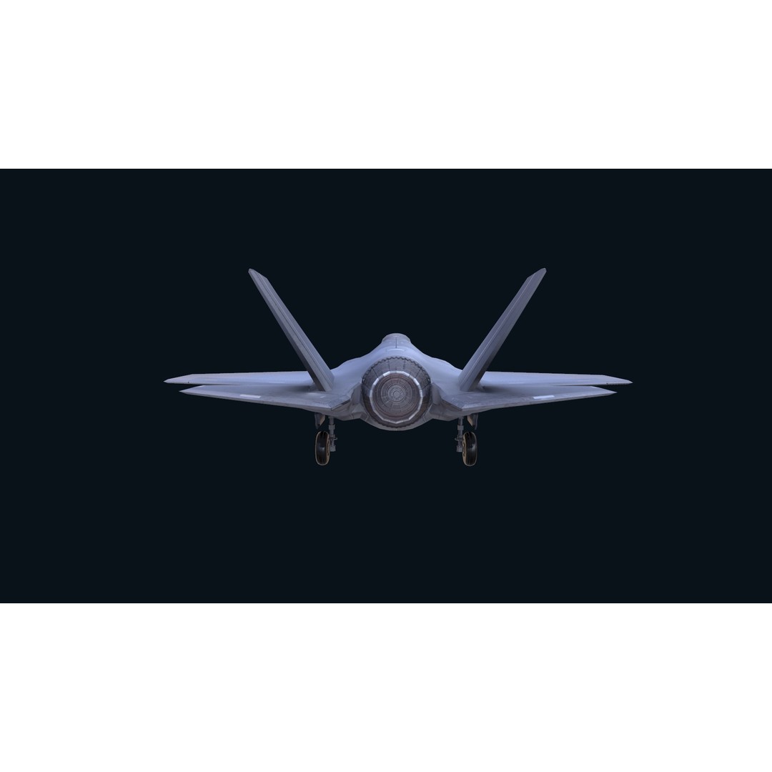 F-35 Lightning II 3D Model – Low Poly Game-Ready Aircraft, FBX - View 6