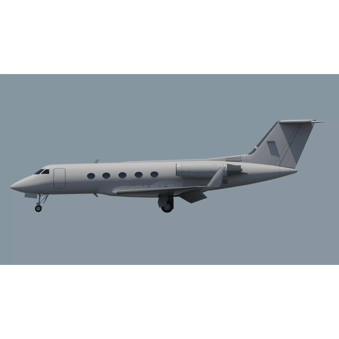 G-III Vintage Jet 3D Model – Low Poly Aircraft Asset, FBX