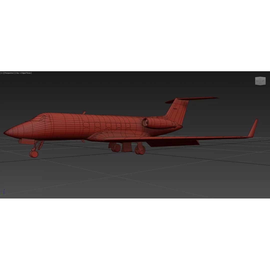 G-III Vintage Jet 3D Model – Low Poly Aircraft Asset, FBX - View 13