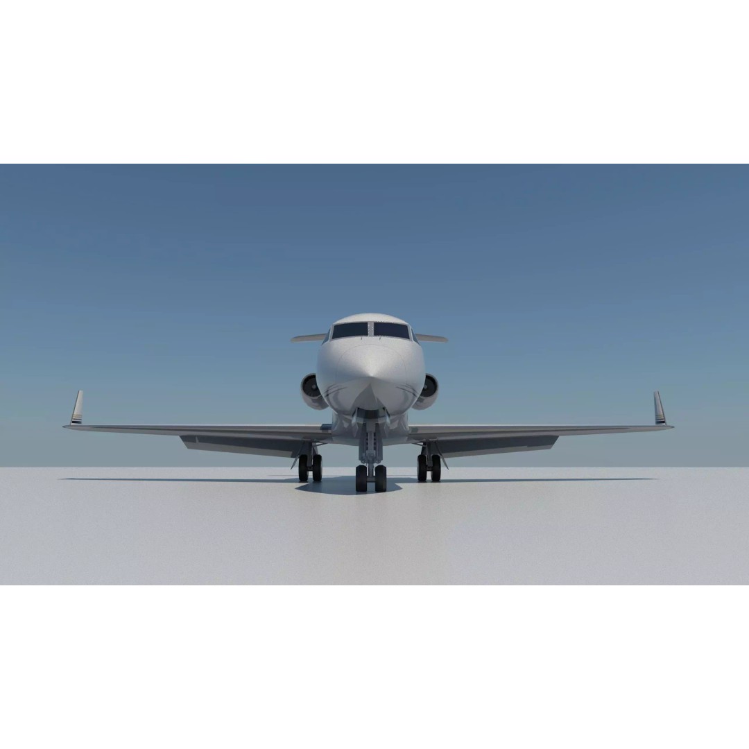 G-III Vintage Jet 3D Model – Low Poly Aircraft Asset, FBX - View 14