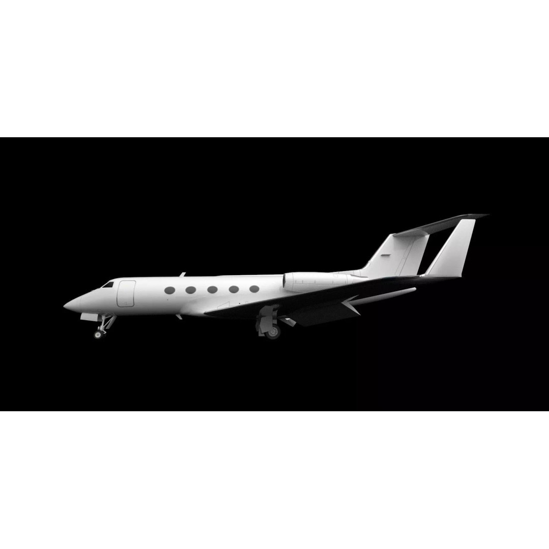 G-III Vintage Jet 3D Model – Low Poly Aircraft Asset, FBX - View 21