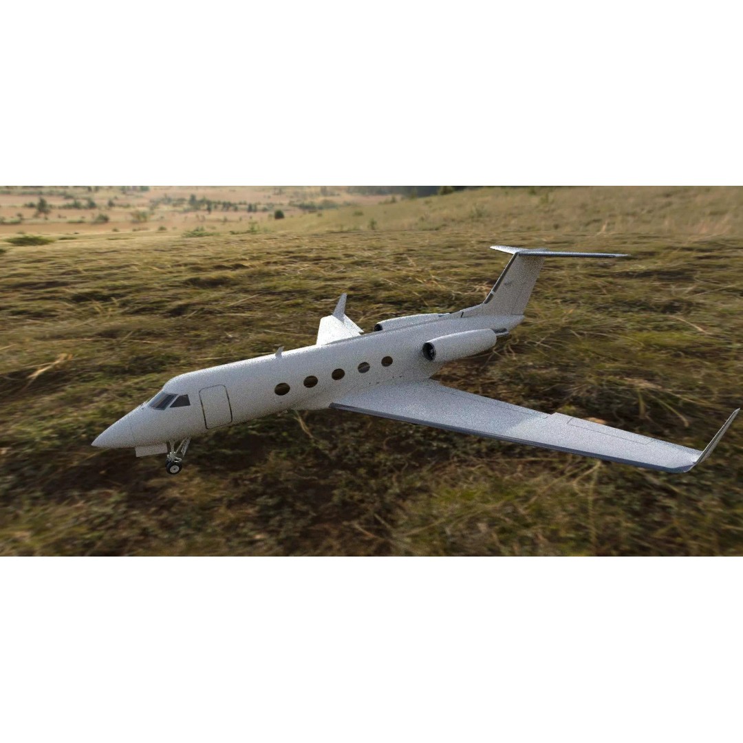 G-III Vintage Jet 3D Model – Low Poly Aircraft Asset, FBX - View 23