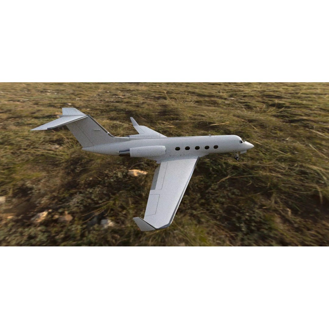 G-III Vintage Jet 3D Model – Low Poly Aircraft Asset, FBX - View 24