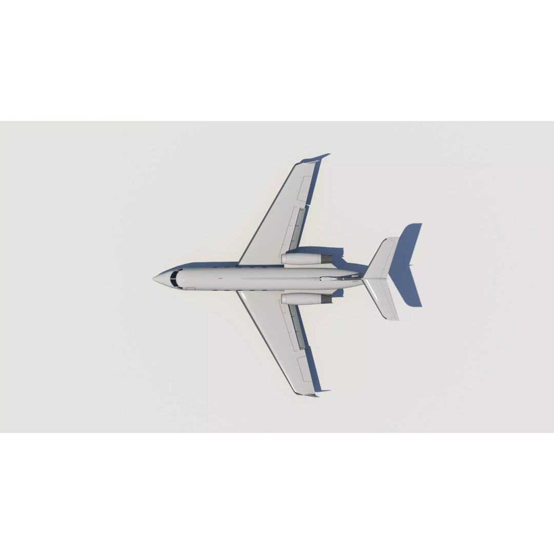G-III Vintage Jet 3D Model – Low Poly Aircraft Asset, FBX - View 26