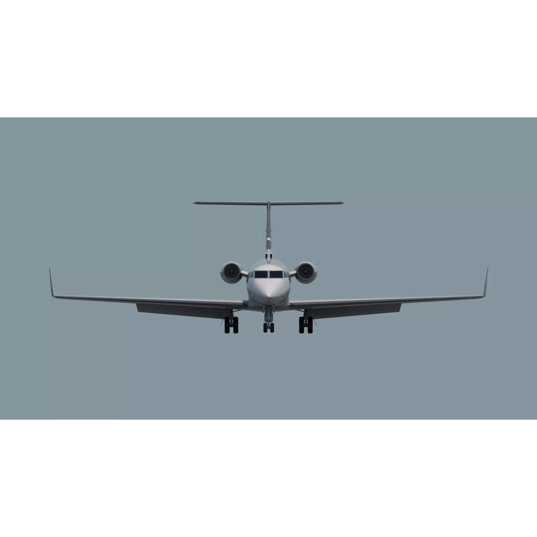 G-III Vintage Jet 3D Model – Low Poly Aircraft Asset, FBX - View 27