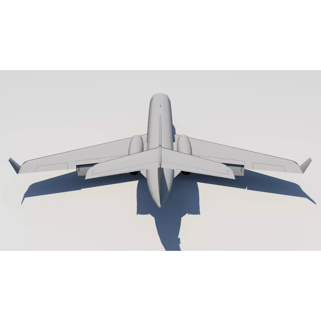 G-III Vintage Jet 3D Model – Low Poly Aircraft Asset, FBX - View 4