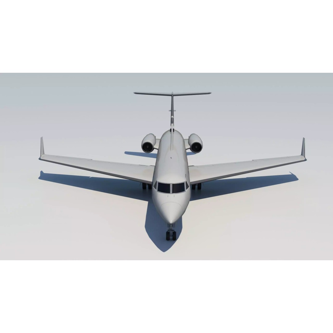 G-III Vintage Jet 3D Model – Low Poly Aircraft Asset, FBX - View 8