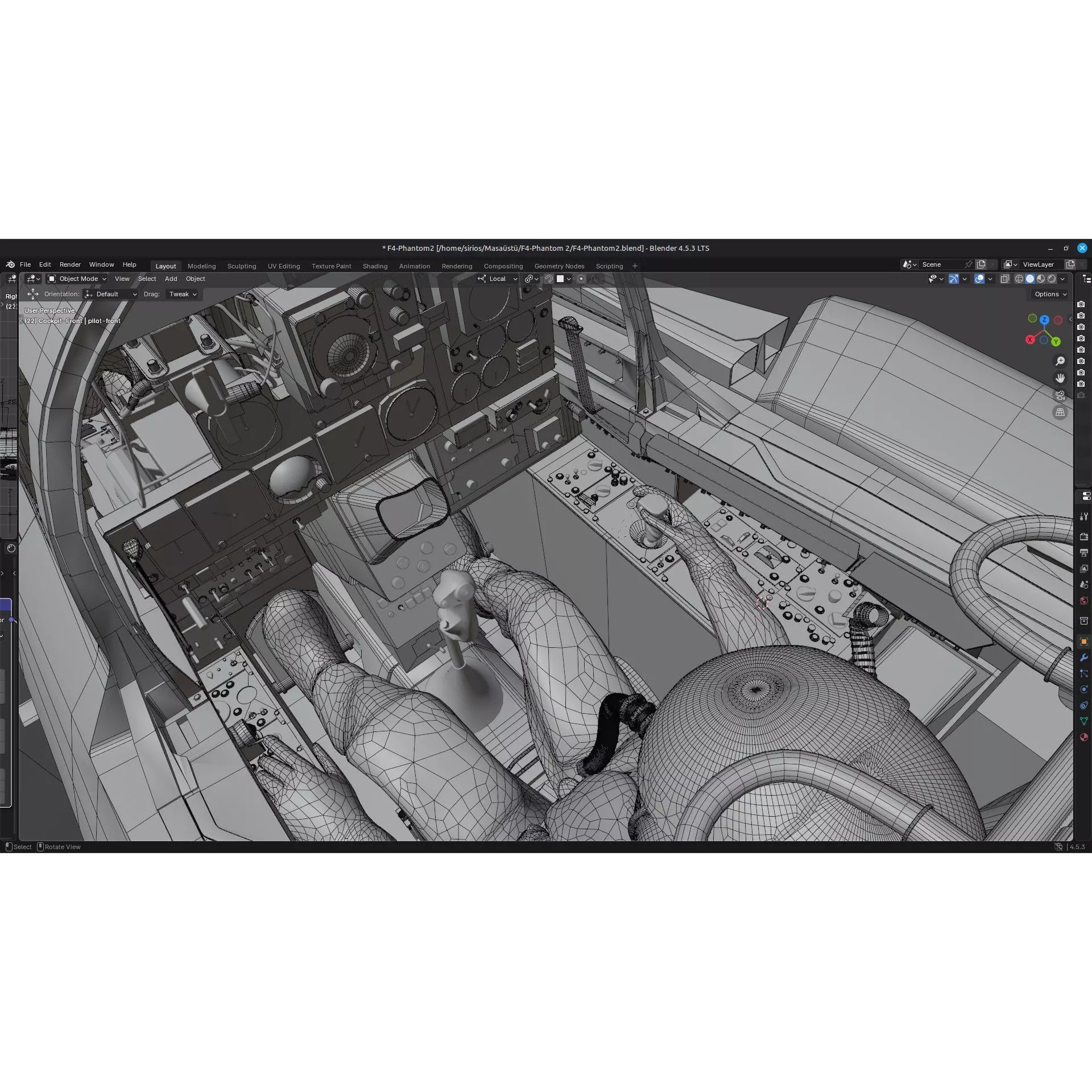 F4 Phantom 2 - Rigged Low-Poly Game-Ready 3D Model