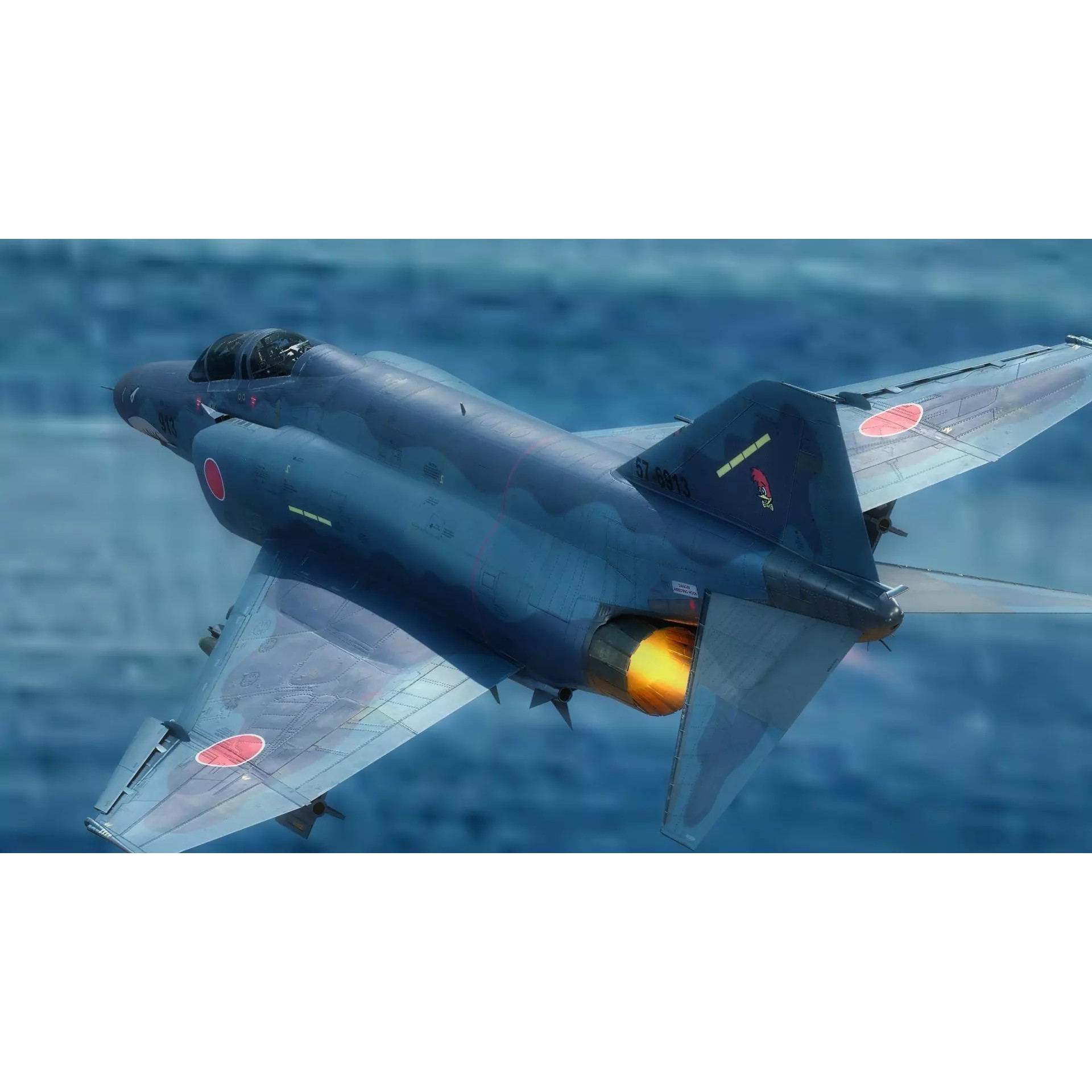 F4 Phantom 2 - Rigged Low-Poly Game-Ready 3D Model - View 11