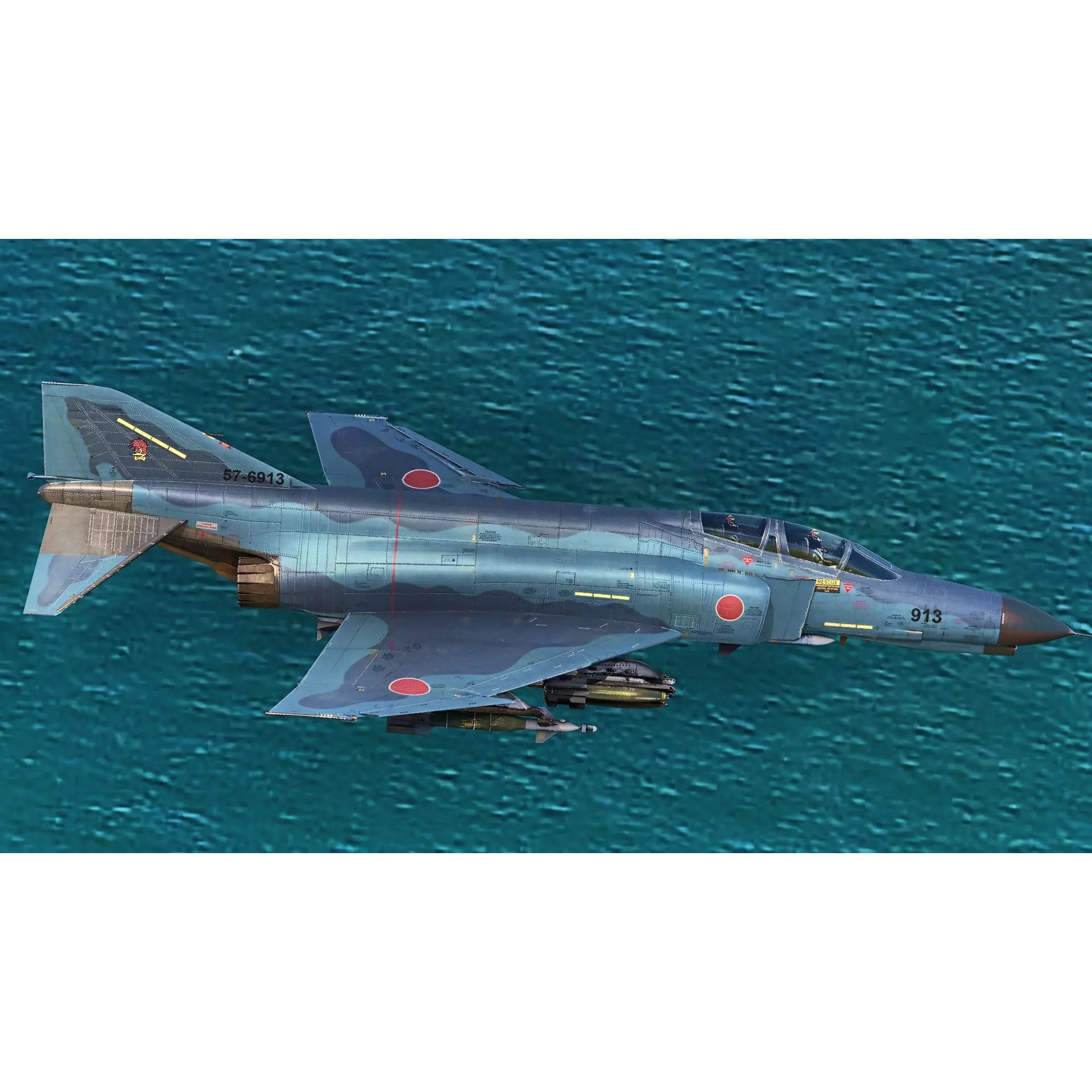 F4 Phantom 2 - Rigged Low-Poly Game-Ready 3D Model - View 17