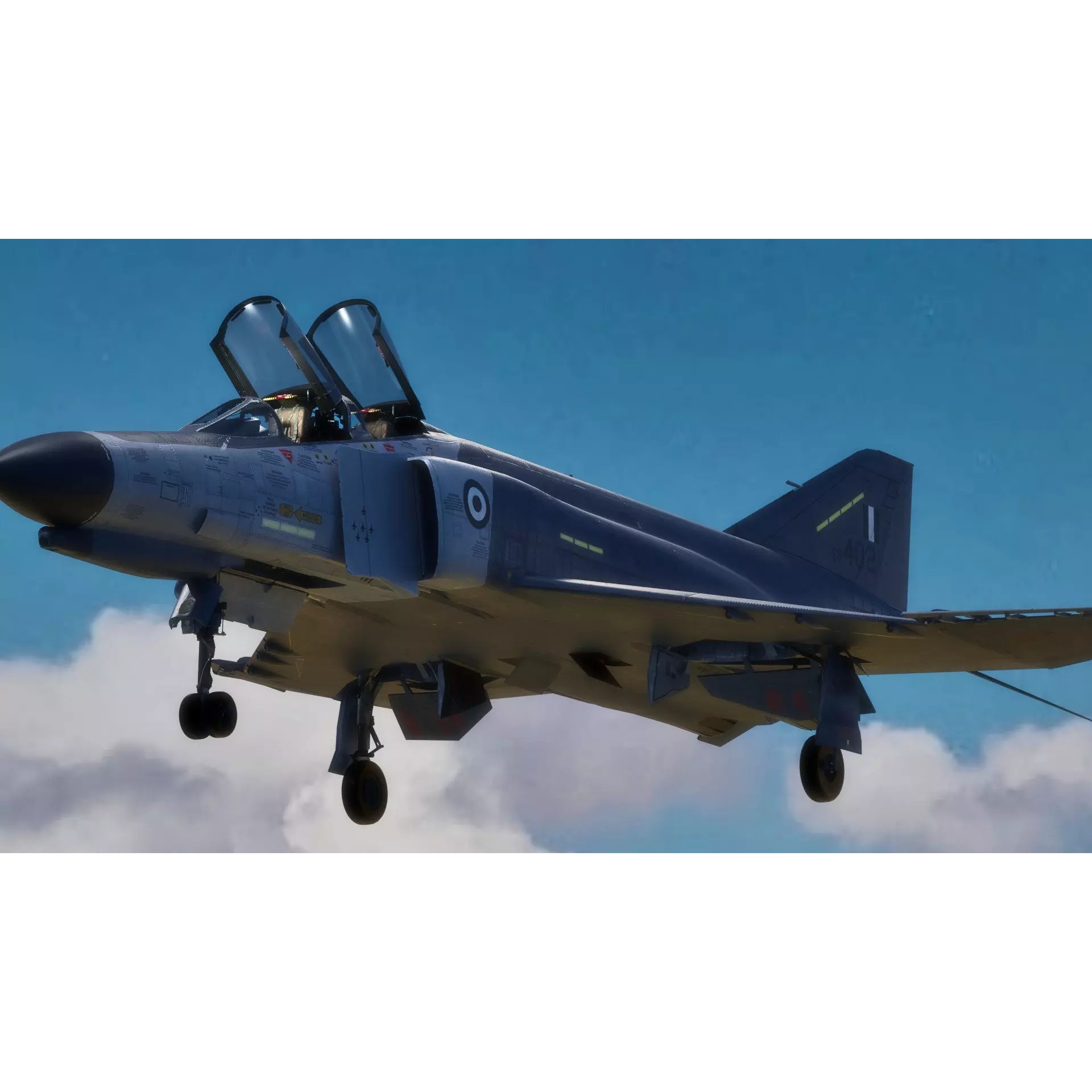 F4 Phantom 2 - Rigged Low-Poly Game-Ready 3D Model - View 19