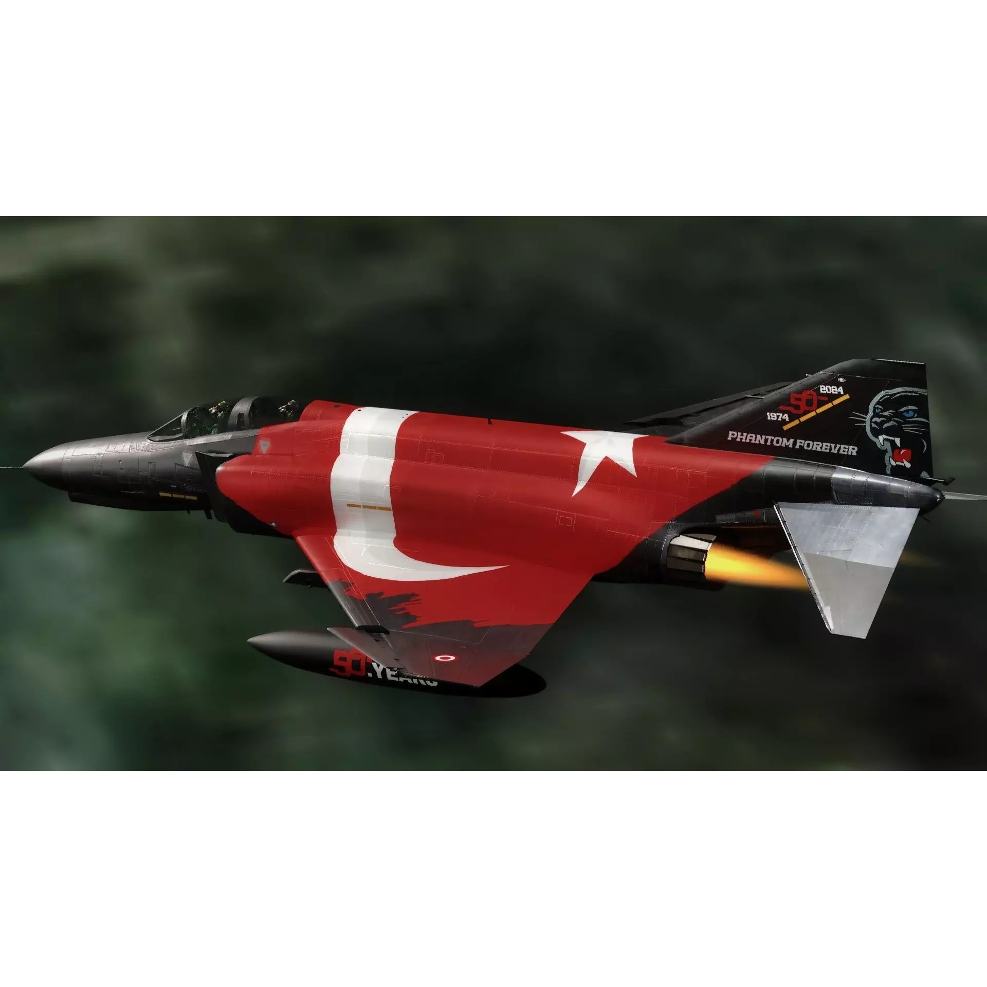 F4 Phantom 2 - Rigged Low-Poly Game-Ready 3D Model - View 28