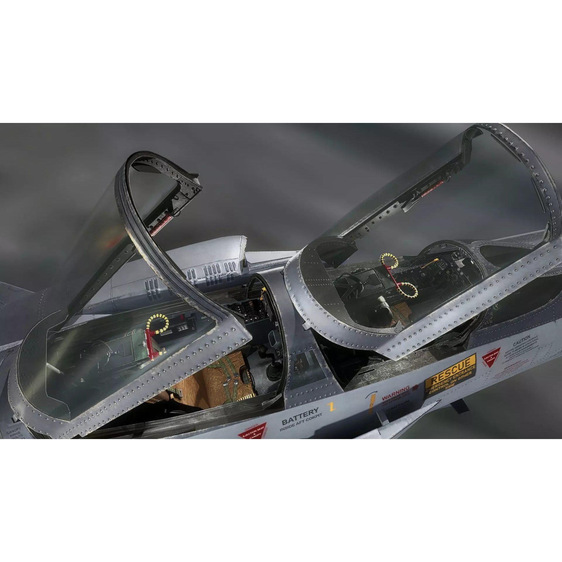 F4 Phantom 2 - Rigged Low-Poly Game-Ready 3D Model - View 39
