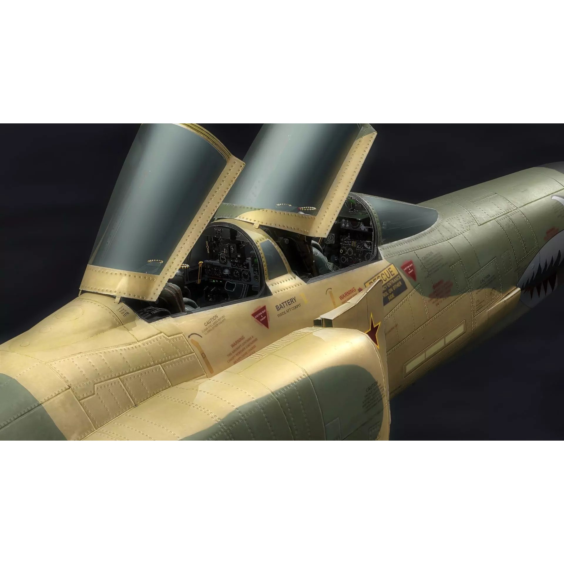 F4 Phantom 2 - Rigged Low-Poly Game-Ready 3D Model - View 40