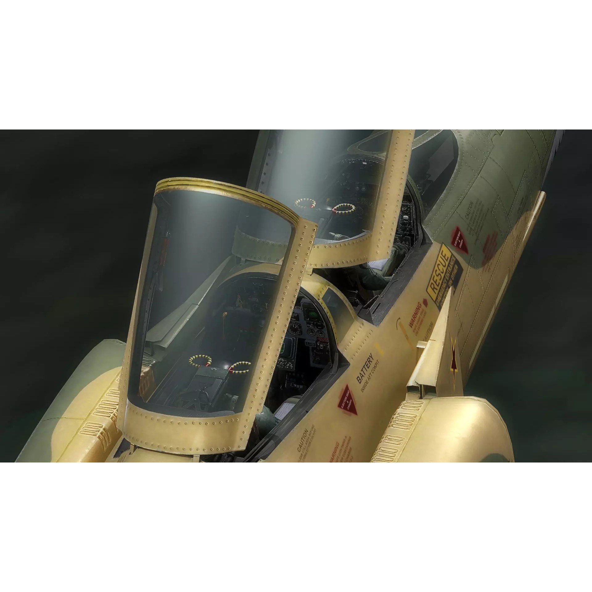 F4 Phantom 2 - Rigged Low-Poly Game-Ready 3D Model - View 41