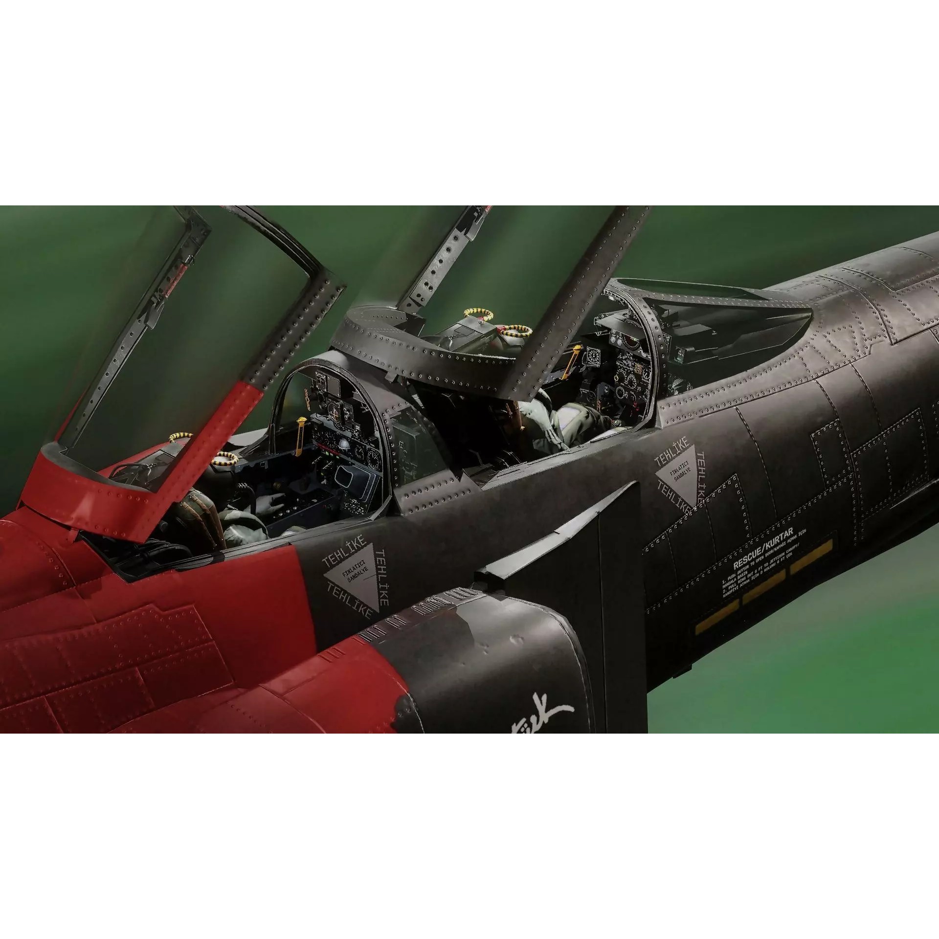 F4 Phantom 2 - Rigged Low-Poly Game-Ready 3D Model - View 43