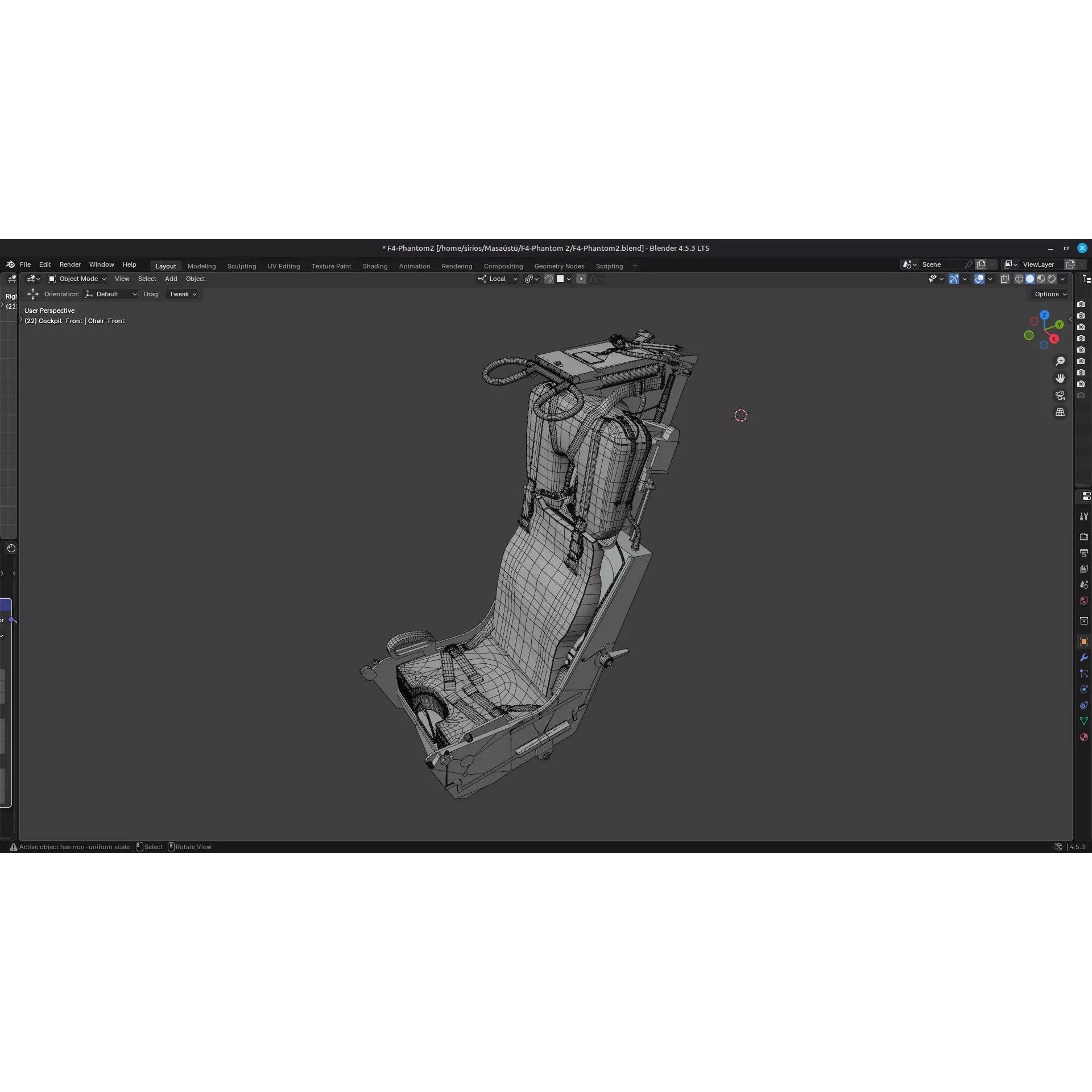 F4 Phantom 2 - Rigged Low-Poly Game-Ready 3D Model - View 57