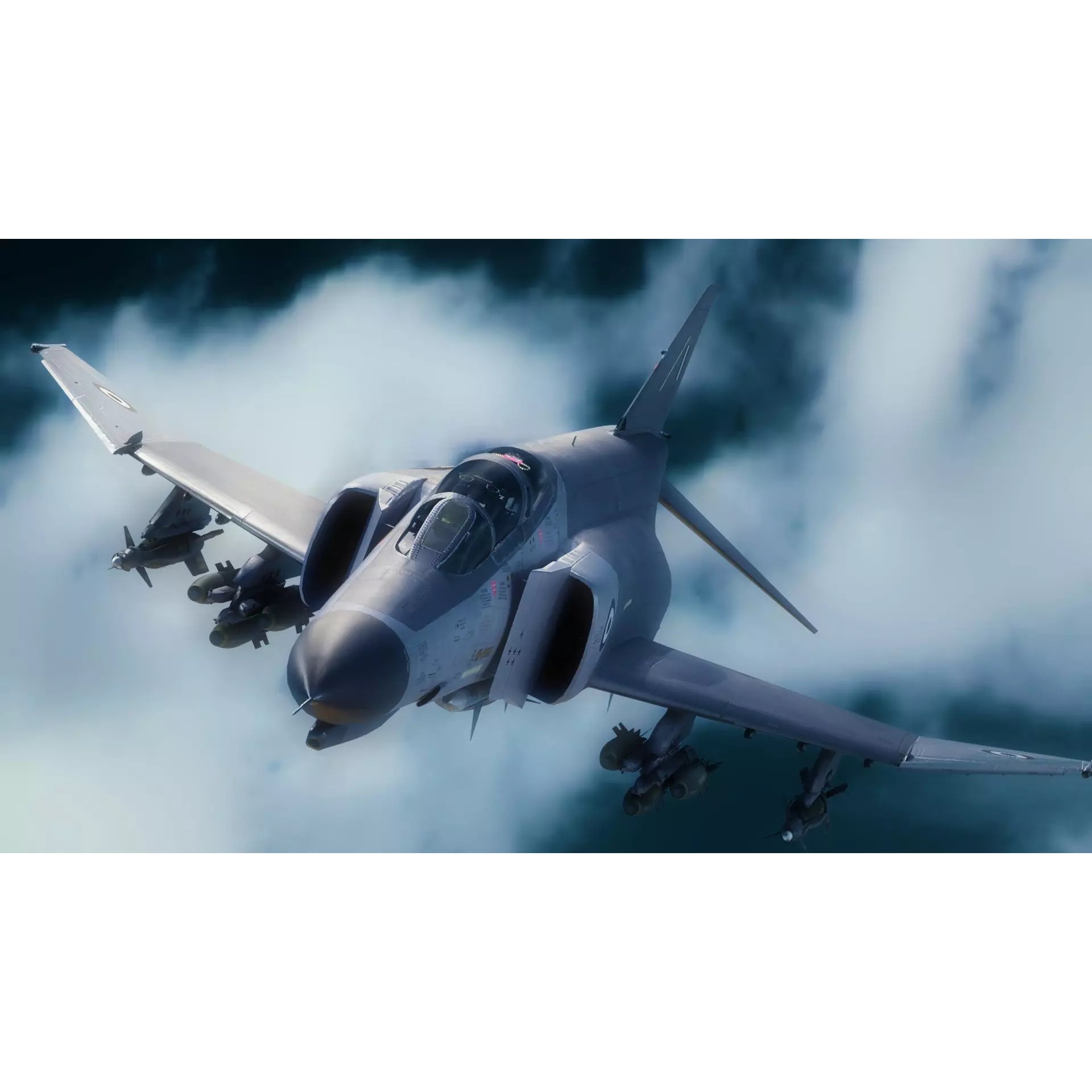 F4 Phantom 2 - Rigged Low-Poly Game-Ready 3D Model - View 8