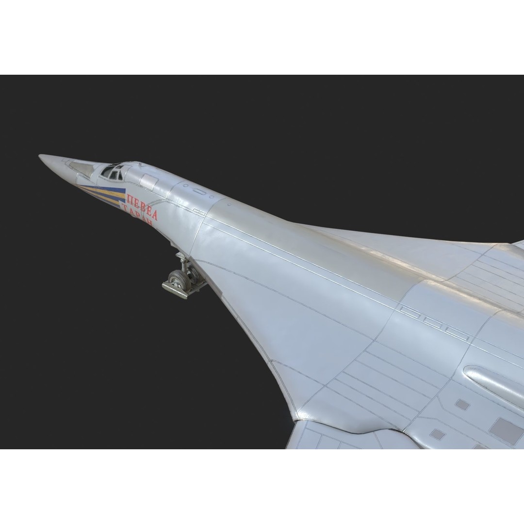 Russian Air Force Tu-160M Blackjack 3D Model – Low Poly Military Aircraft, FBX - View 13