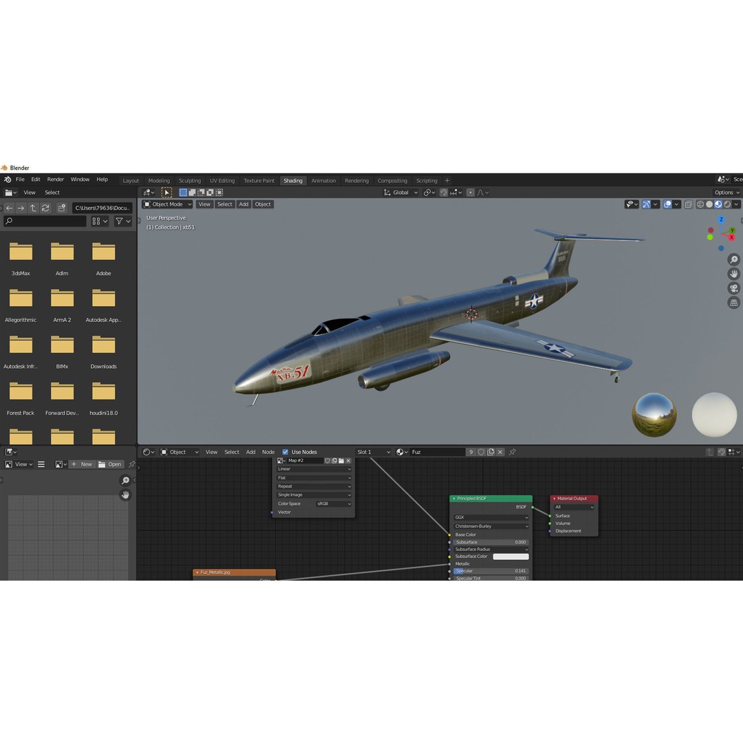 Martin XB-51 Bomber 3D Model – PBR Aircraft Asset, FBX Format - View 14