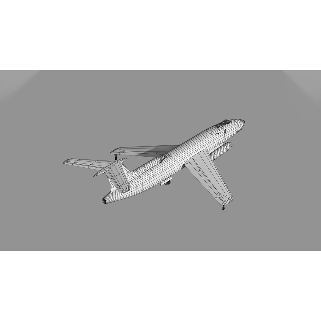 Martin XB-51 Bomber 3D Model – PBR Aircraft Asset, FBX Format - View 17