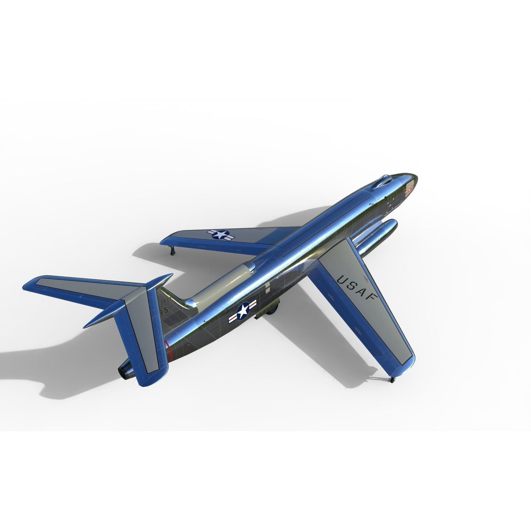Martin XB-51 Bomber 3D Model – PBR Aircraft Asset, FBX Format - View 6