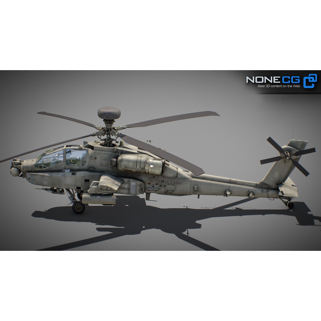 Boeing AH-64D Apache Longbow 3D Model – Realistic Helicopter with Cockpit