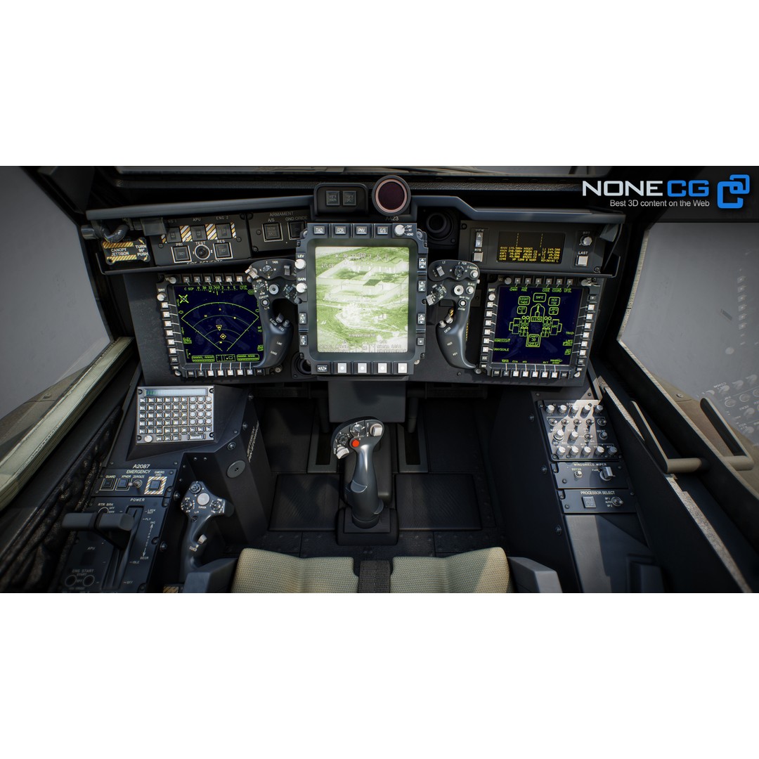 Boeing AH-64D Apache Longbow 3D Model – Realistic Helicopter with Cockpit - View 17