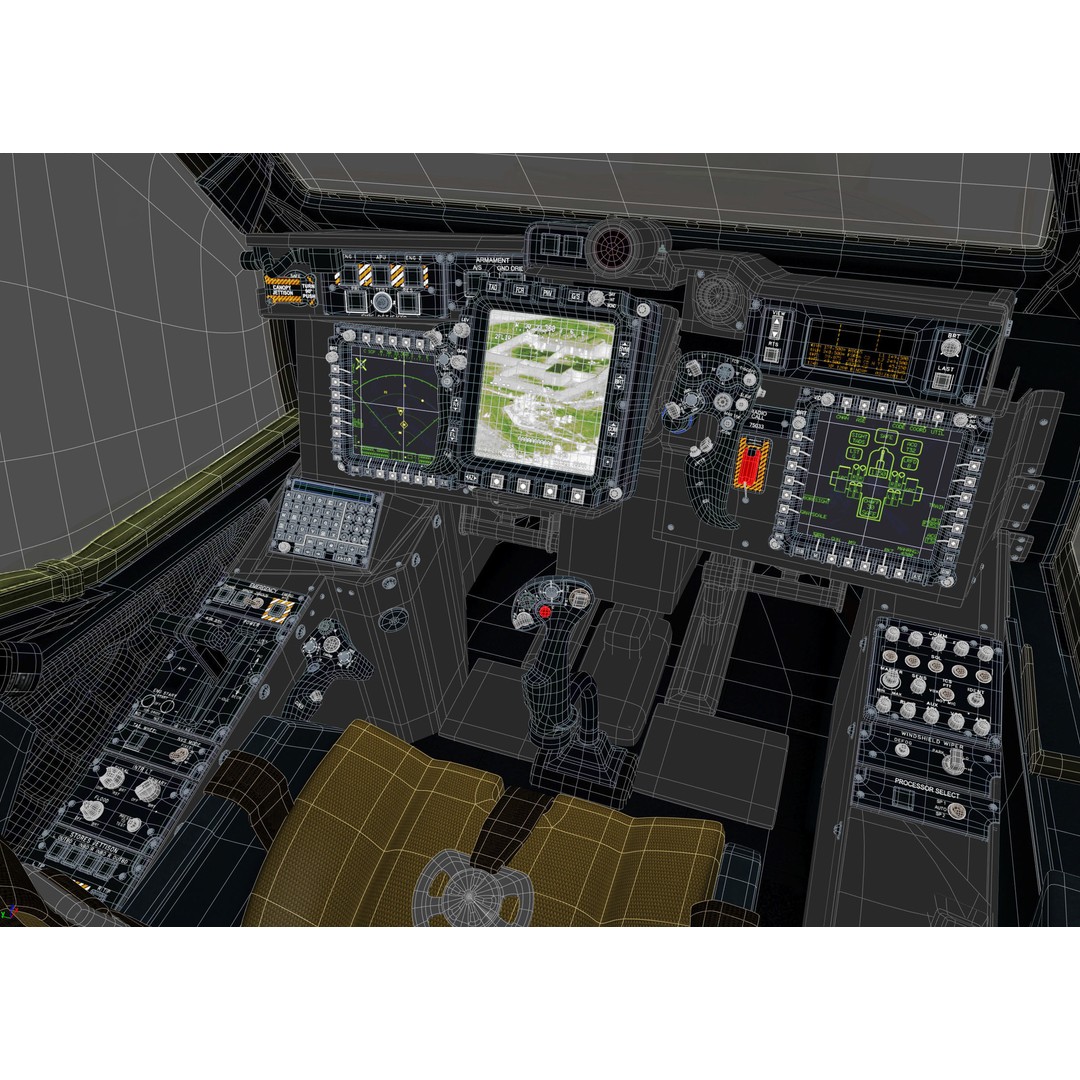 Boeing AH-64D Apache Longbow 3D Model – Realistic Helicopter with Cockpit - View 18