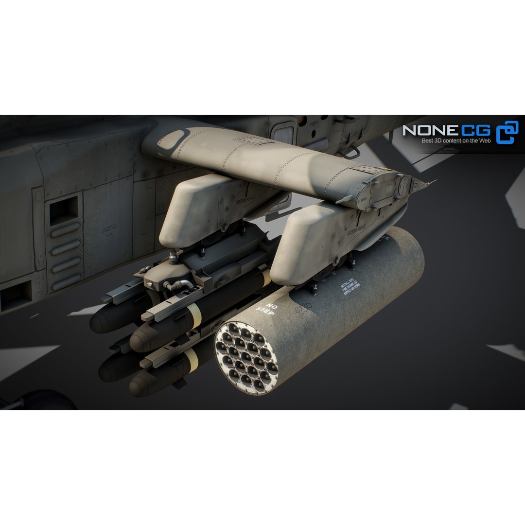 Boeing AH-64D Apache Longbow 3D Model – Realistic Helicopter with Cockpit - View 19