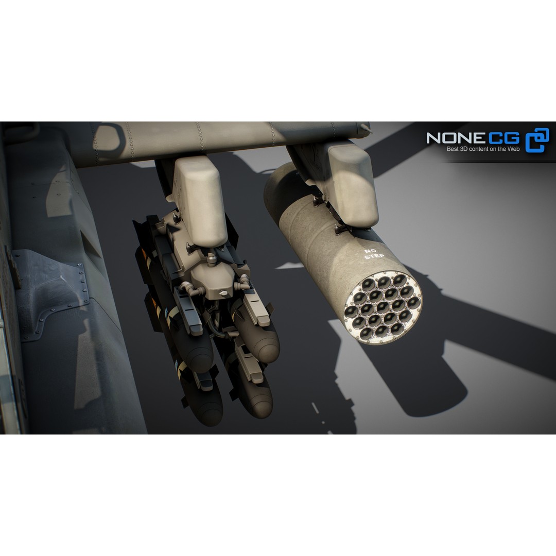 Boeing AH-64D Apache Longbow 3D Model – Realistic Helicopter with Cockpit - View 20