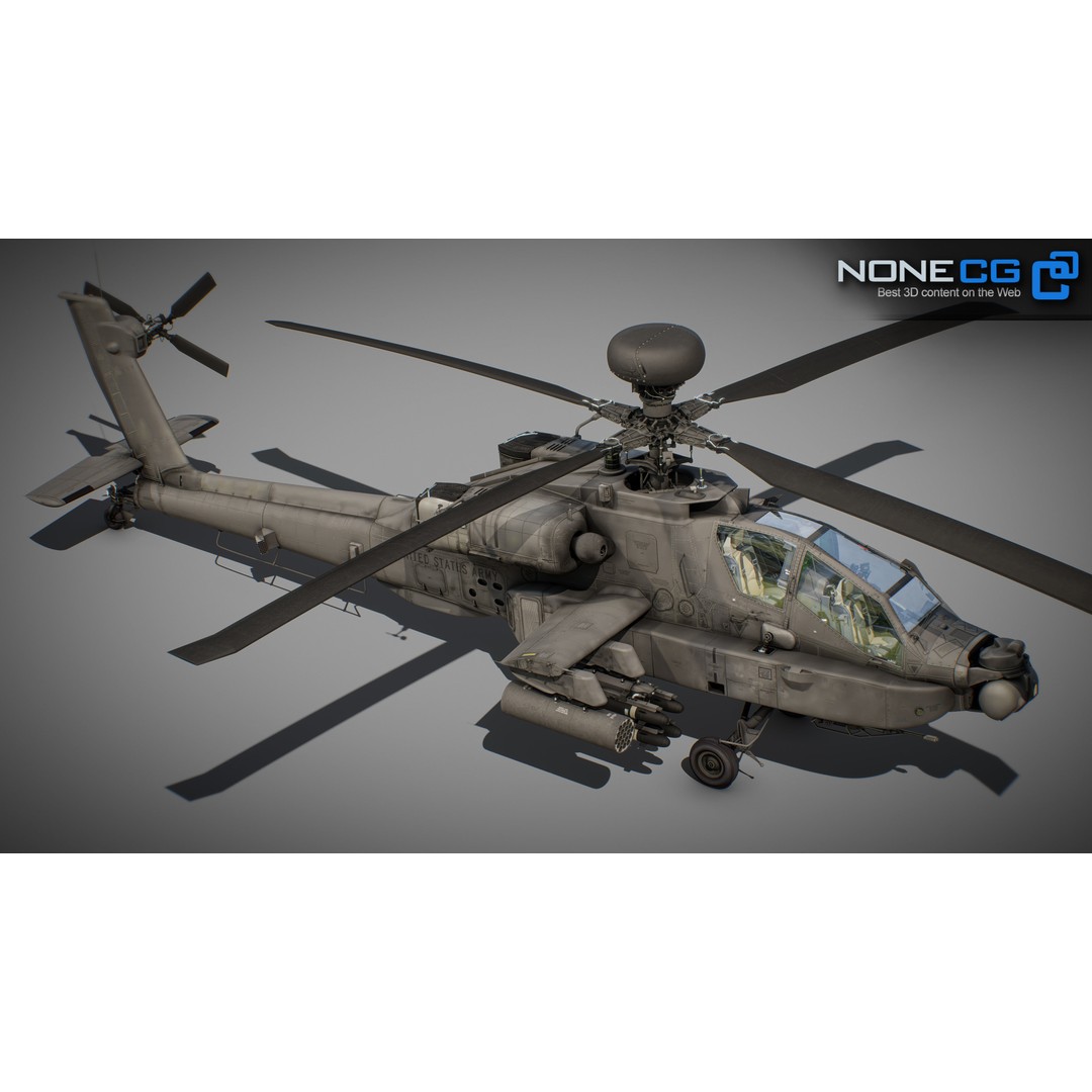 Boeing AH-64D Apache Longbow 3D Model – Realistic Helicopter with Cockpit - View 23