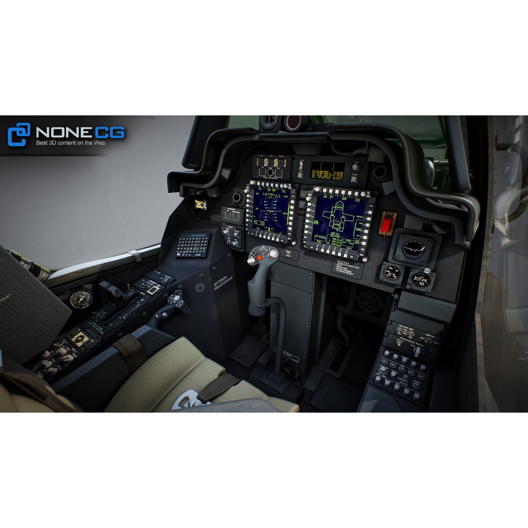 Boeing AH-64D Apache Longbow 3D Model – Realistic Helicopter with Cockpit - View 26